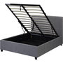 Voir la diapositive 3 : Habitat et Jardin Lit double avec coffre  Carla  - 180 x 200 - Gris