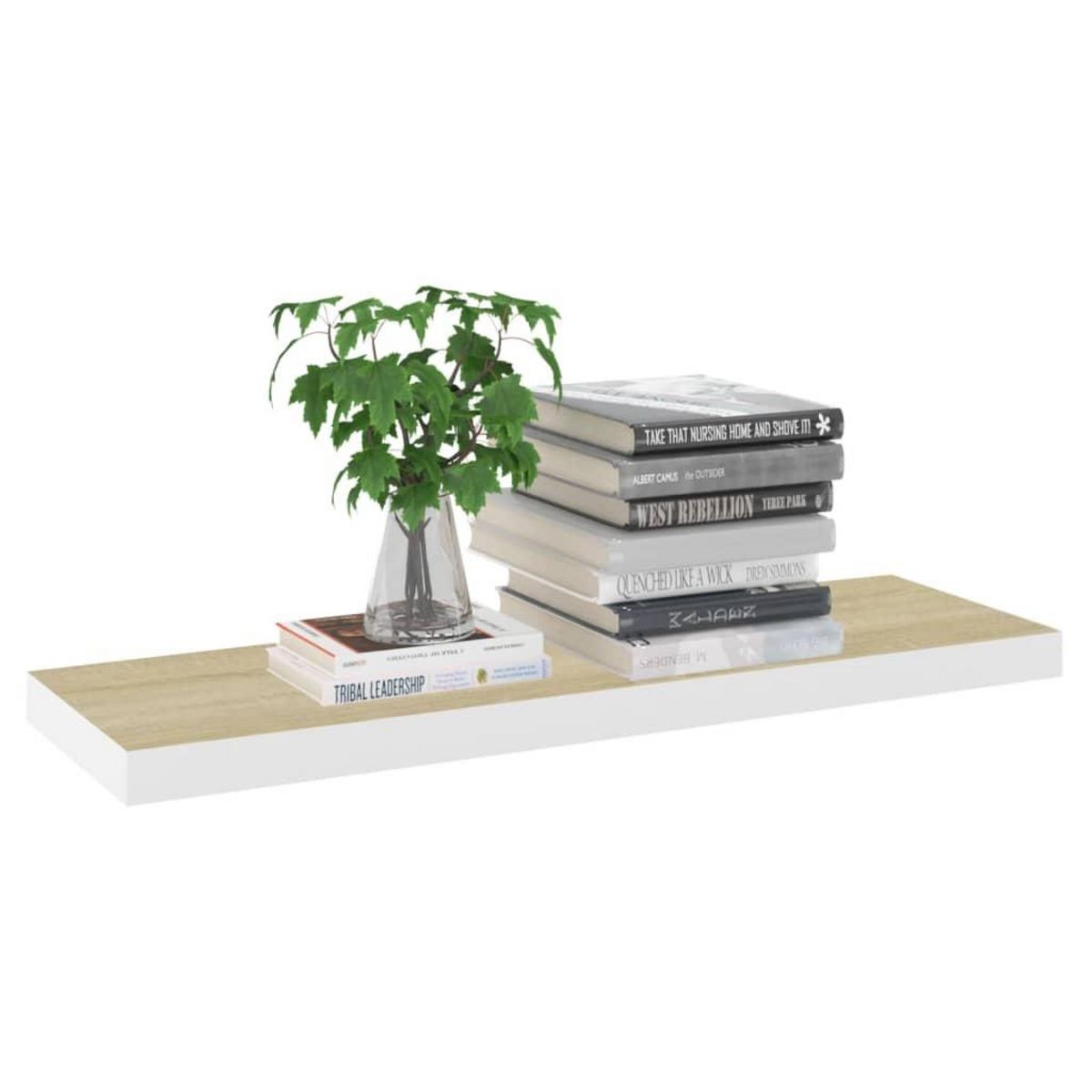 VIDAXL Etagere flottante murale chene et blanc 80x23,5x3,8 cm MDF