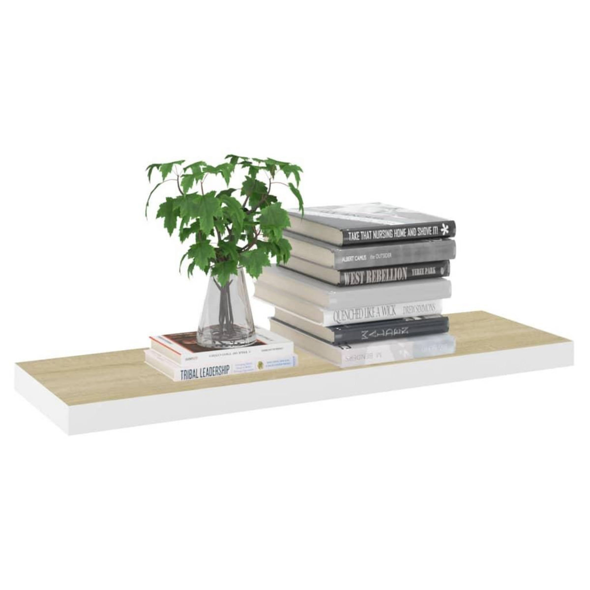 VIDAXL Etagere flottante murale chene et blanc 80x23,5x3,8 cm MDF