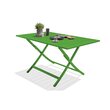 DCB GARDEN Table de jardin pliante 140x80cm aluminium vert MARIUS