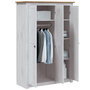 Voir la diapositive 3 : VIDAXL Garde-robe 3 portes Blanc 118x50x171,5cm Pin Assortiment Panama