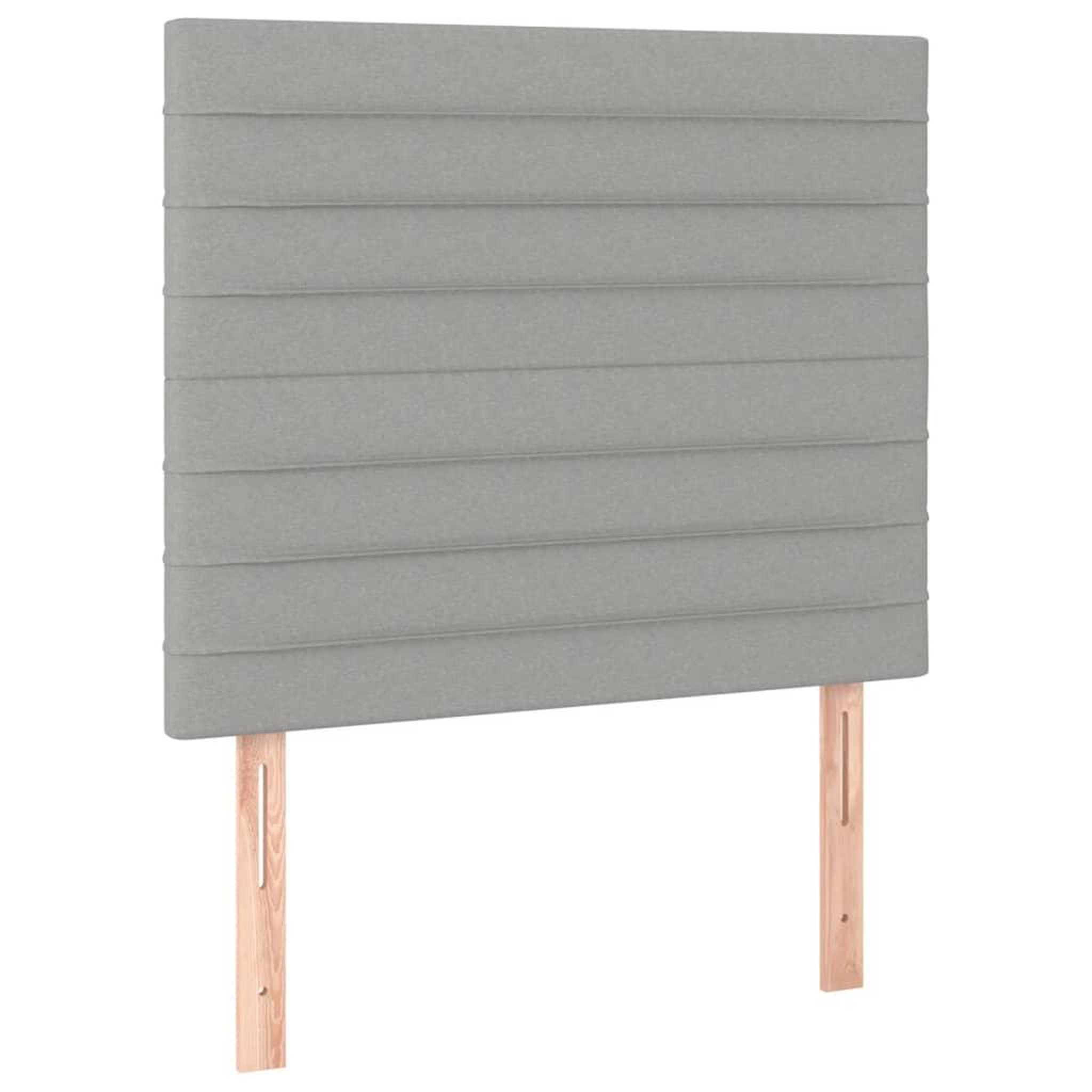 Voir la diapositive 2 : VIDAXL Tetes de lit 2 pcs Gris clair 80x5x78/88 cm Tissu