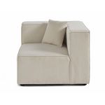 LISA DESIGN Arty - module d'assise d'angle réversible - en velours côtelé. Coloris disponibles : Noir, Gris, Beige, Bleu, Orange, Vert, Jaune