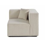 LISA DESIGN Arty - module d'assise d'angle réversible - en velours côtelé. Coloris disponibles : Orange, Bleu, Beige, Jaune, Vert, Gris, Noir