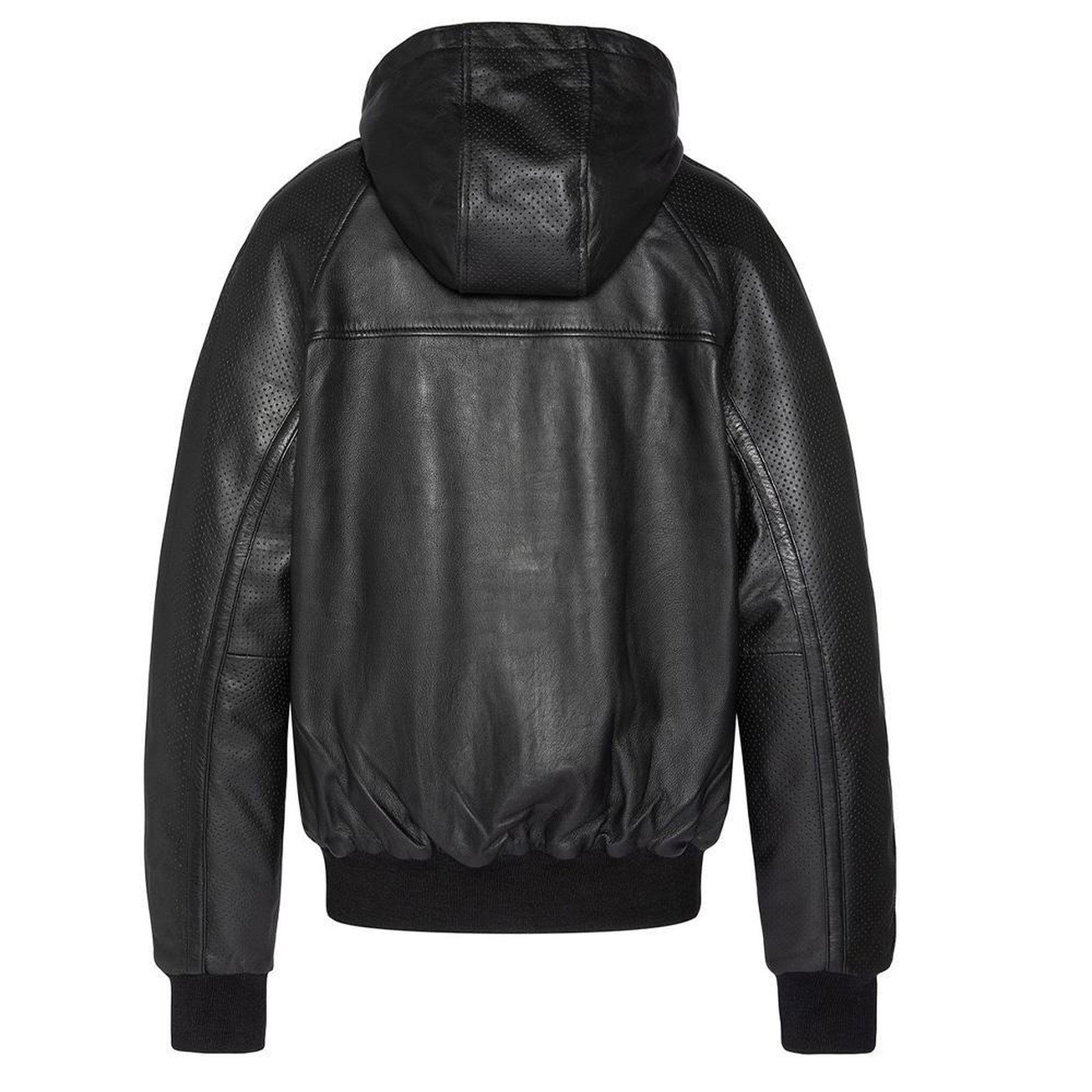 Voir la diapositive 2 : Schott Blousons Noir Homme Schott Cuir Capuche