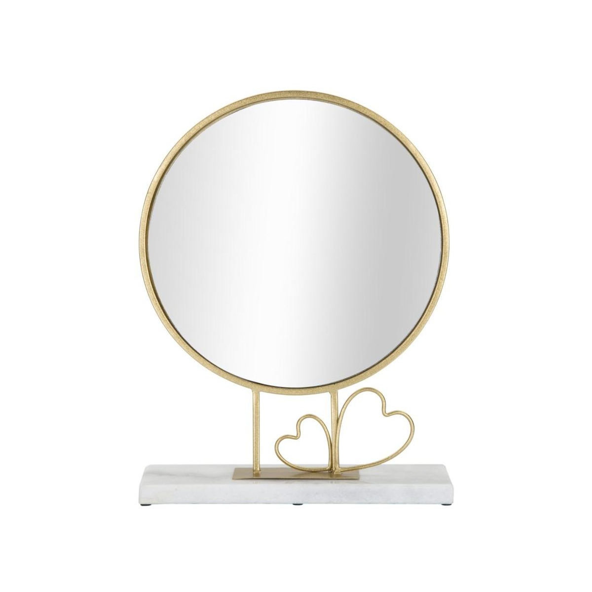 Paris Prix Miroir sur Pied en Marbre  Hearts  39cm Or