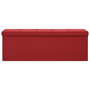 Voir la diapositive 3 : VIDAXL Banc de rangement pliable Rouge bordeaux Faux lin