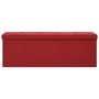 Voir la diapositive 3 : VIDAXL Banc de rangement pliable Rouge bordeaux Faux lin