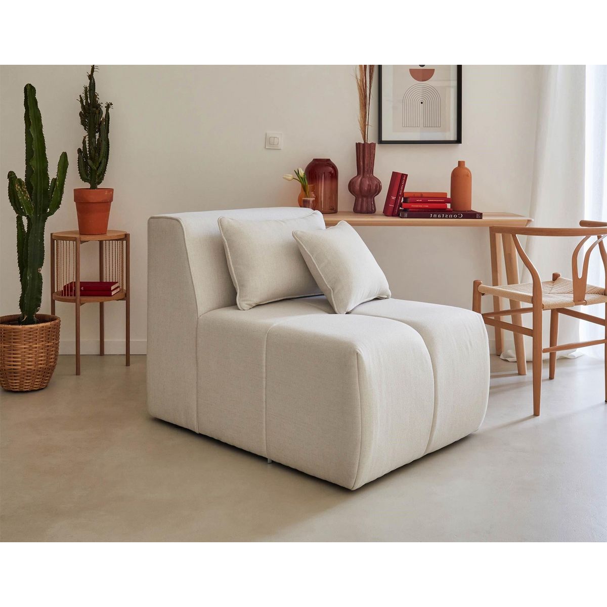 LISA DESIGN Caracas - canapé modulable d'angle droit - 5 places - en tissu