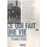 CE QUI FAIT UNE VIE. ESSAI SUR LA VIOLENCE, LA GUERRE ET LE DEUIL, Butler Judith