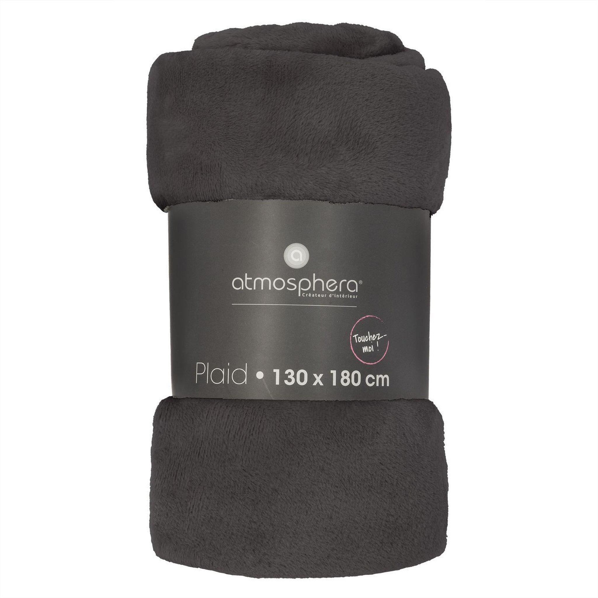 Voir la diapositive 3 : ATMOSPHERA Grand plaid en Flanelle uni