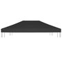 VIDAXL Toile de toit de belvedere 270 g/m^2 4x3 m Noir
