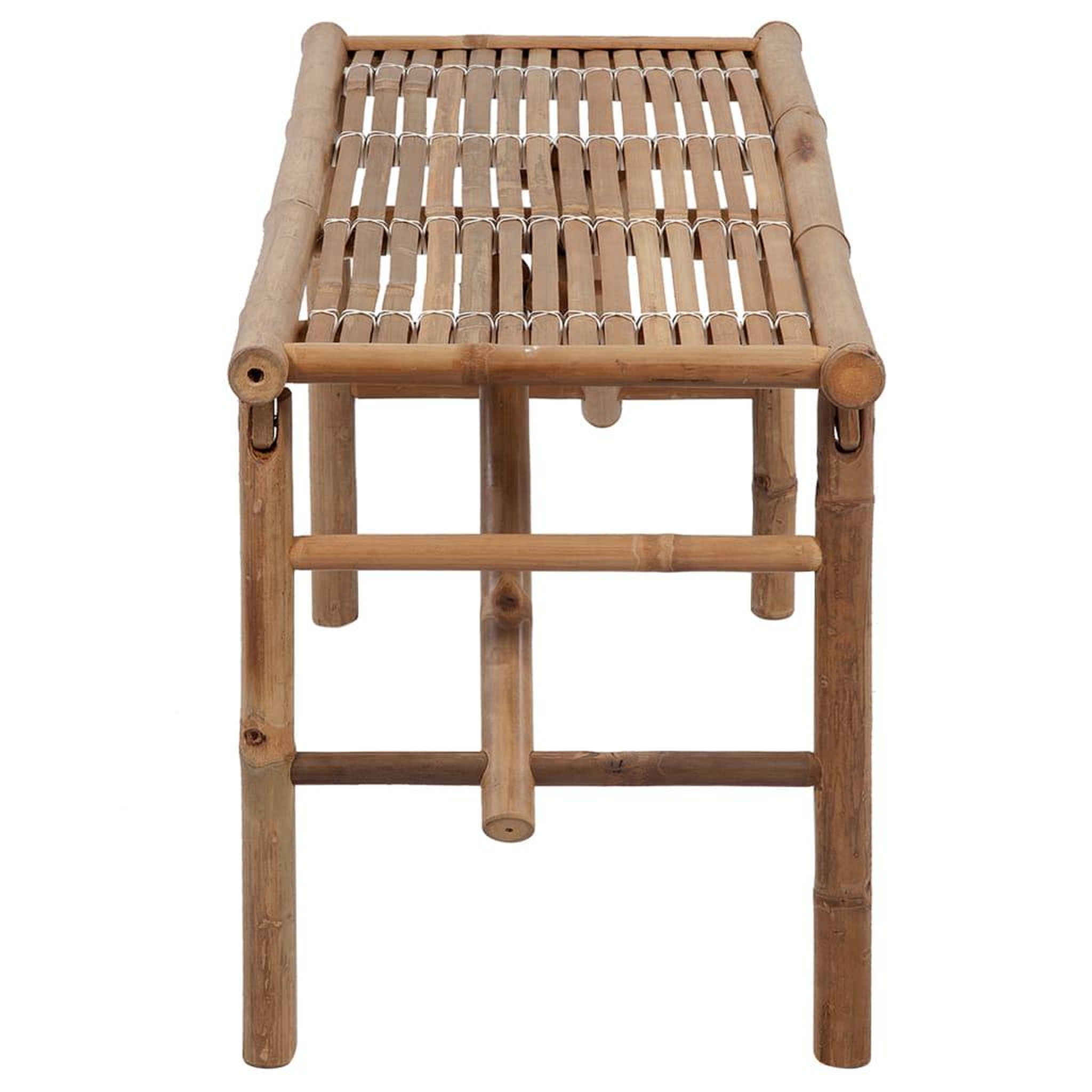 Voir la diapositive 4 : VIDAXL Banc de jardin pliable avec coussin 118 cm Bambou