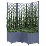 Voir la diapositive 3 : VIDAXL Jardiniere avec treillis bleu gris 80x80x136 cm PP