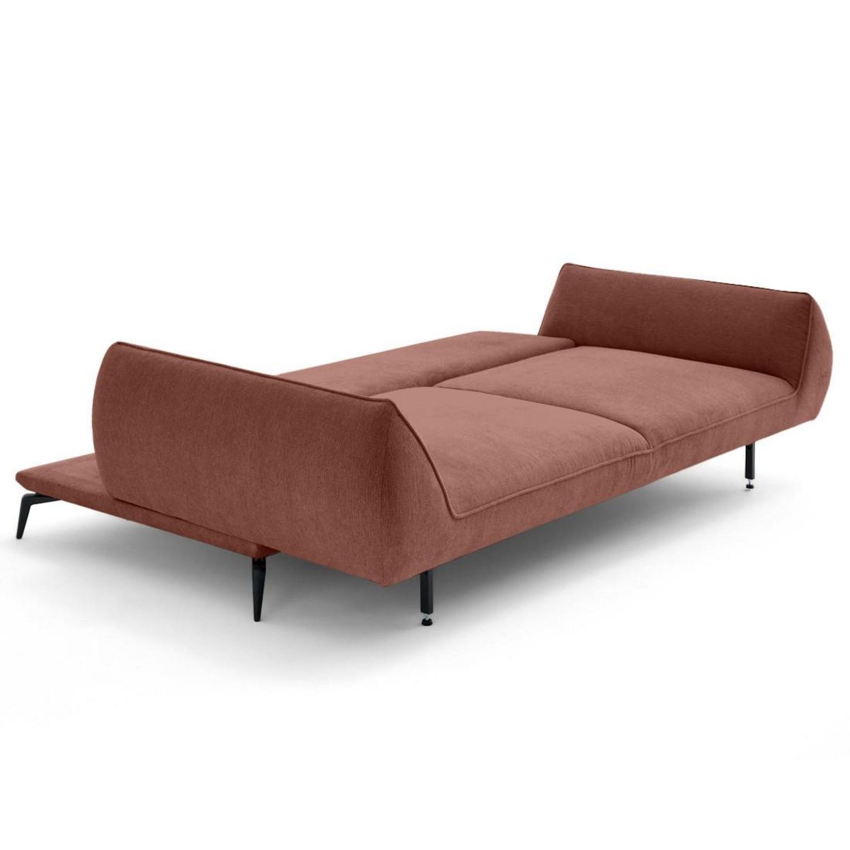 LISA DESIGN Arica - canapé droit 3 places convertible en tissu texturé