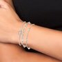 SC CRYSTAL Lot de 3 bracelets SC Crystal en Acier Rhodié argenté