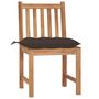 Voir la diapositive 2 : VIDAXL Chaises de jardin lot de 2 avec coussins Bois de teck massif