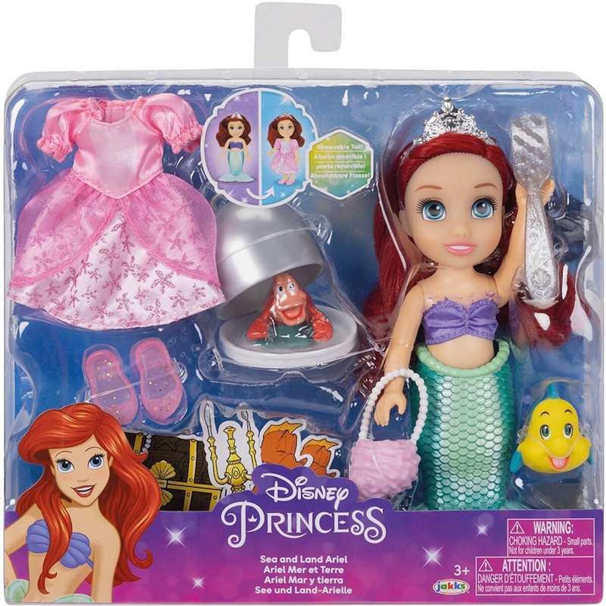Jakks Pacific Poupée princesse Ariel 15 cm JAKKS PACIFIC JAC233804 RF1 E
