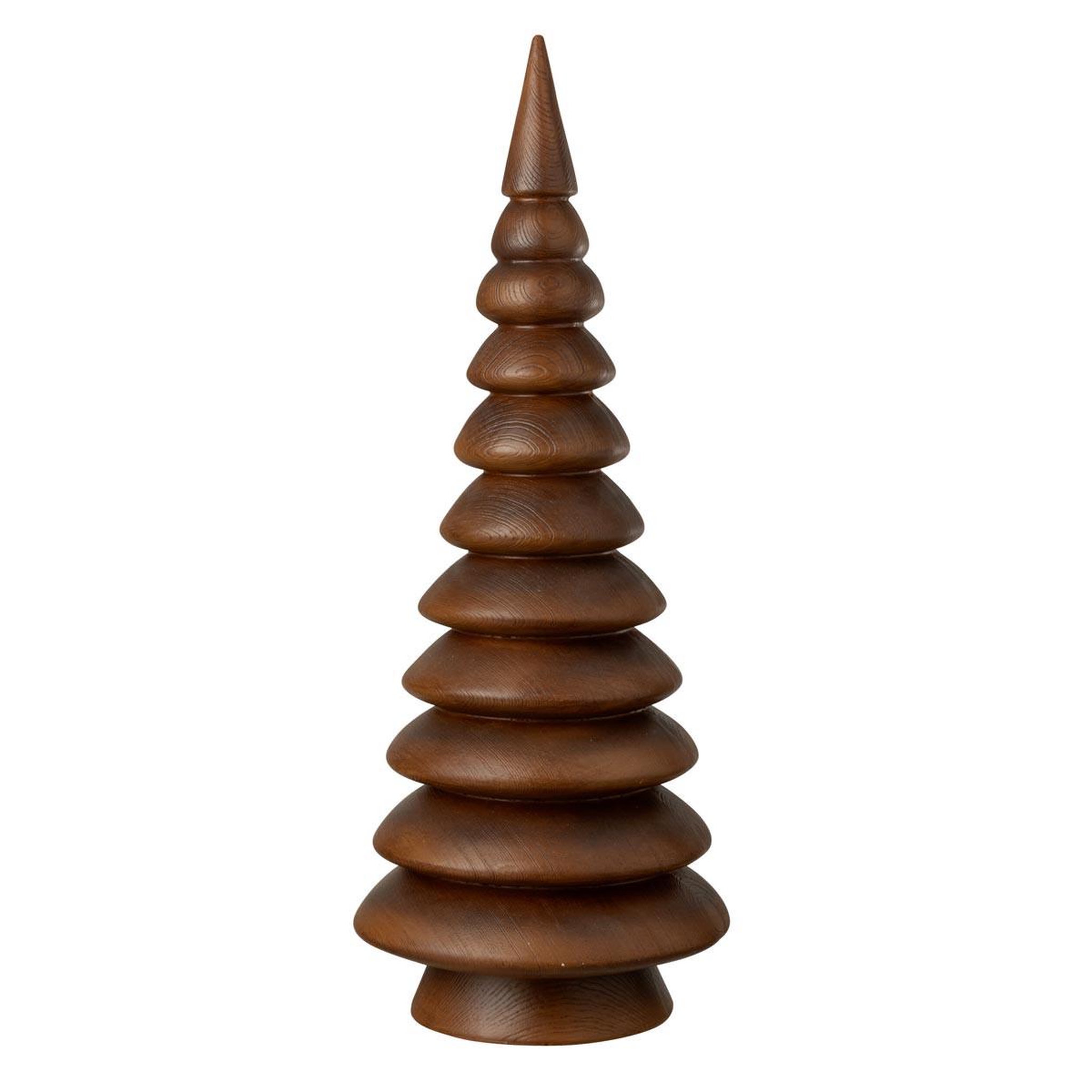 J-LINE Pin déco en résine  imitation bois  49cm marron foncé