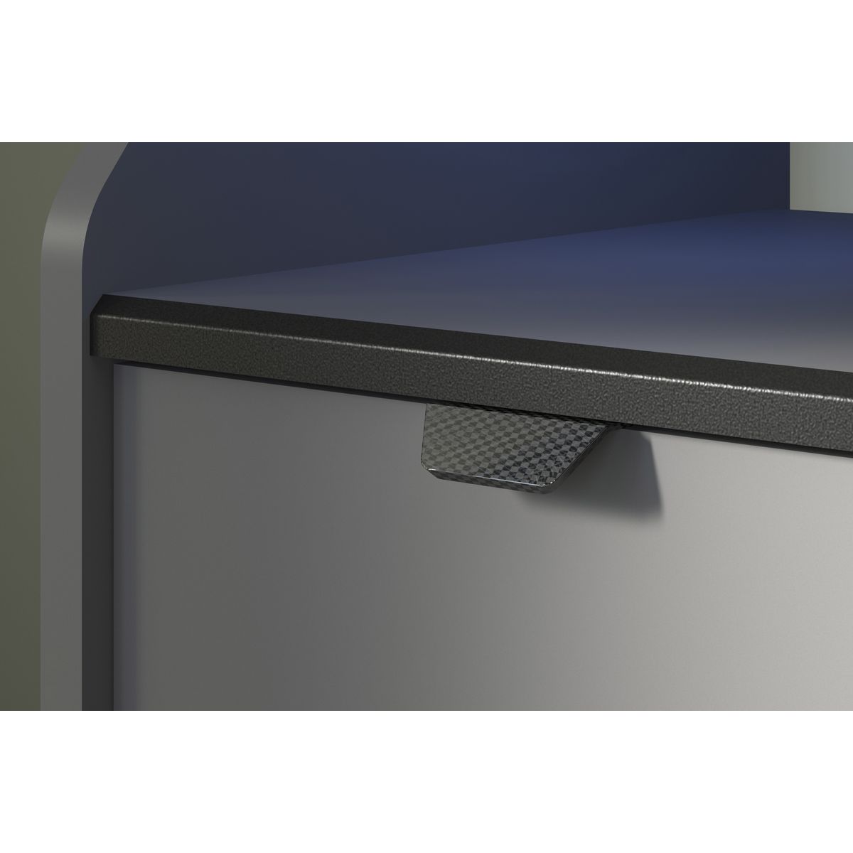 Bureau droit spécial gaming avec large plateau et leds L180cm GAMER