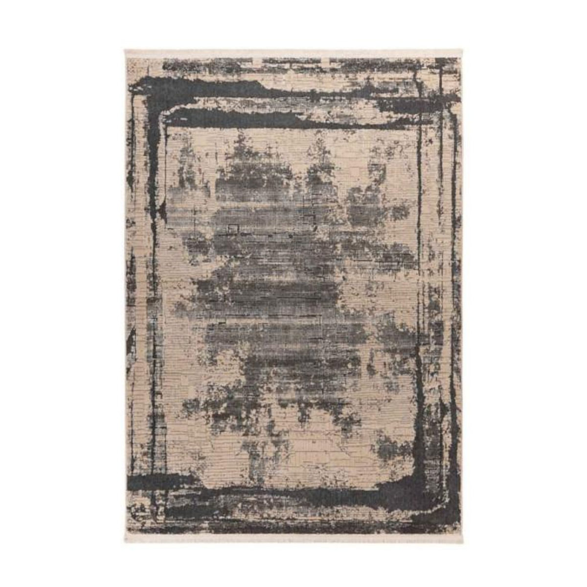 Paris Prix Tapis Tissé à Poils Ras Vintage  Adeon  Gris