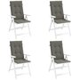 Voir la diapositive 1 : VIDAXL Coussins de chaise a dossier haut lot de 4 gris fonce melange
