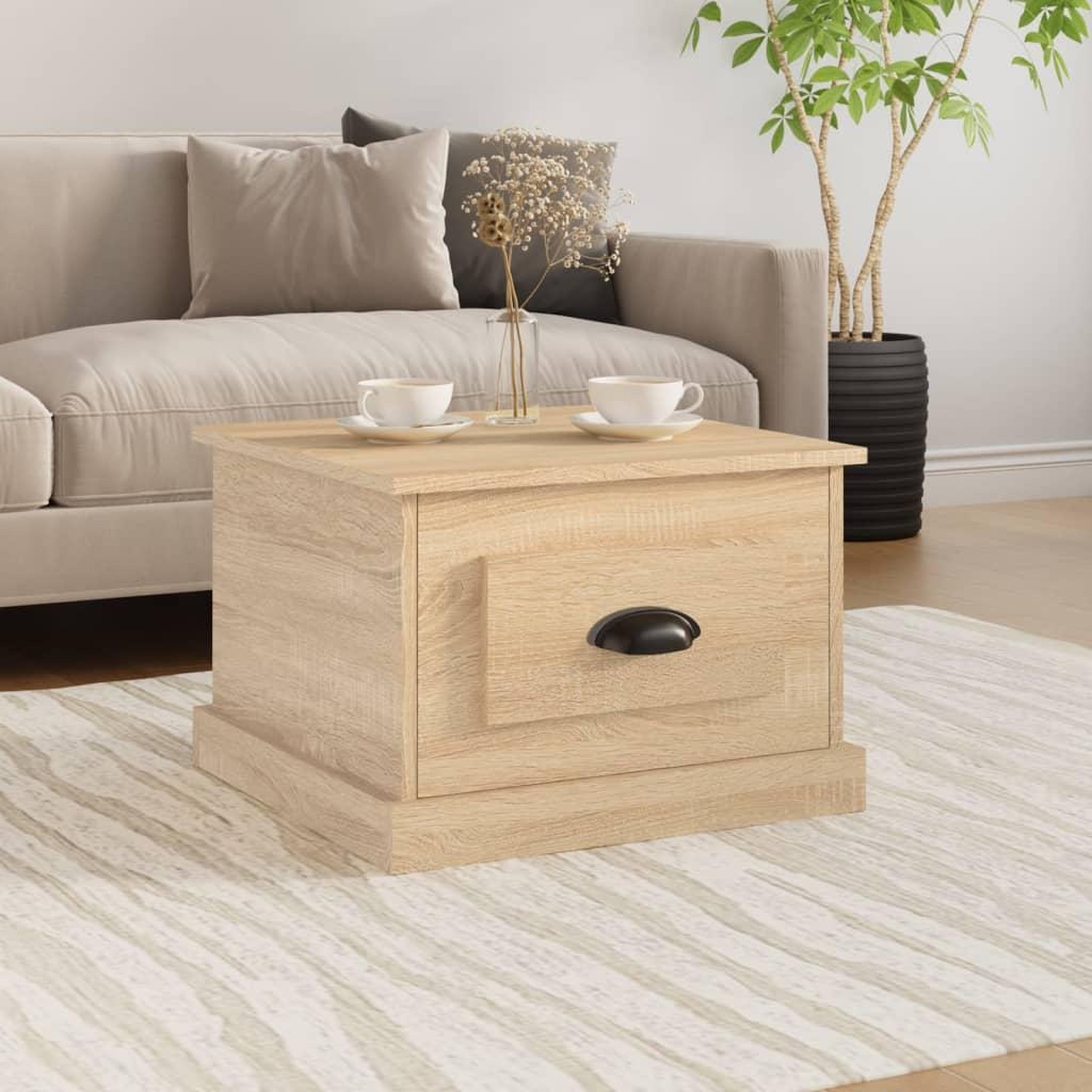 VIDAXL Table basse Chene sonoma 50x50x35 cm Bois d'ingenierie