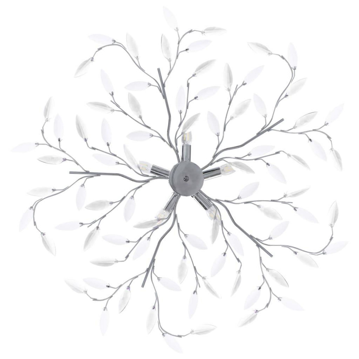 VIDAXL Plafonnier a bras feuille en cristal acrylique 5 ampoules E14