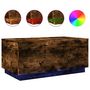 Voir la diapositive 2 : VIDAXL Table basse avec lumieres LED chene fume 90x50x40 cm
