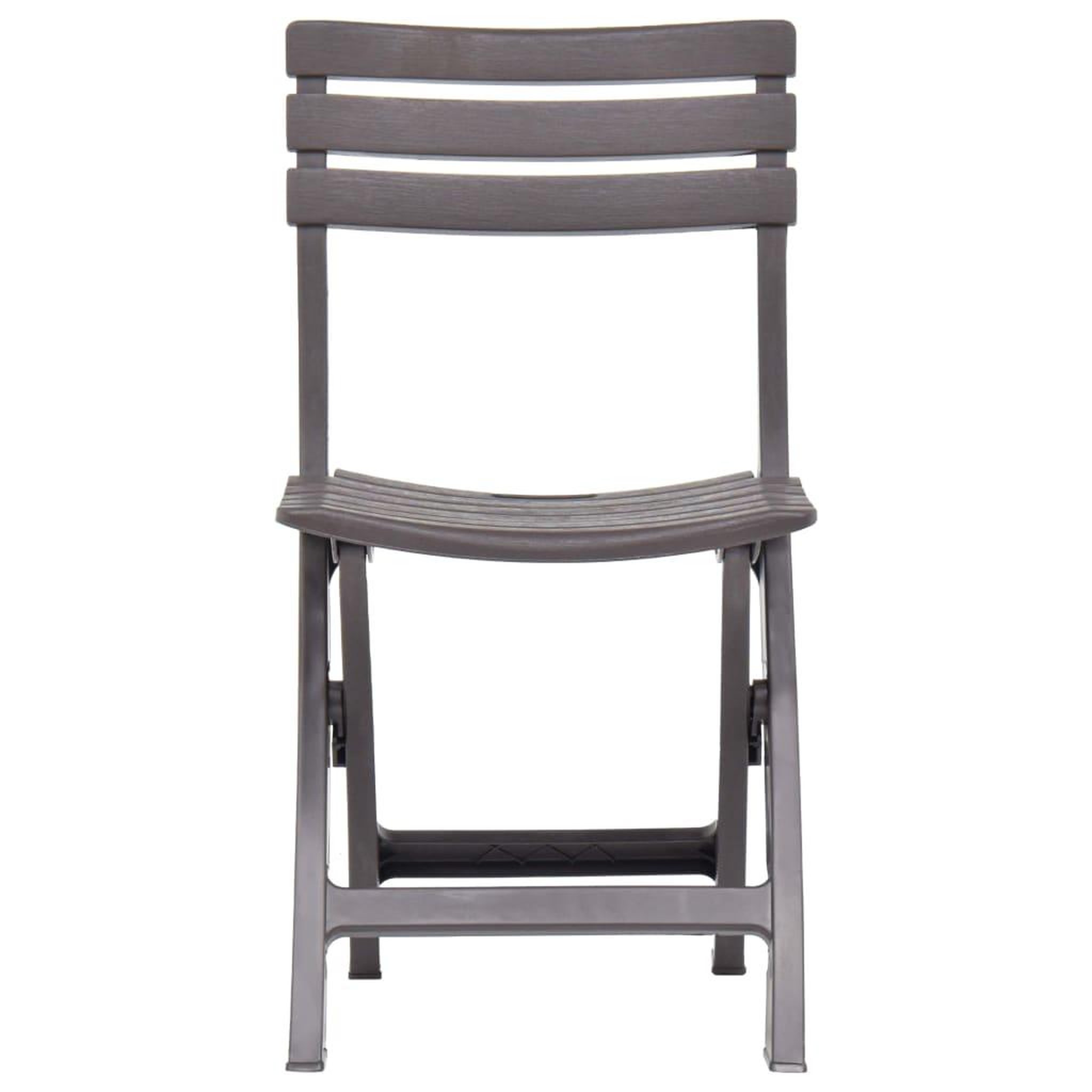 Voir la diapositive 3 : VIDAXL Chaises de jardin pliables lot de 2 Plastique Mocha