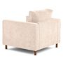 Voir la diapositive 5 : LISA DESIGN Jake - fauteuil en tissu velours relief - pieds en bois foncé