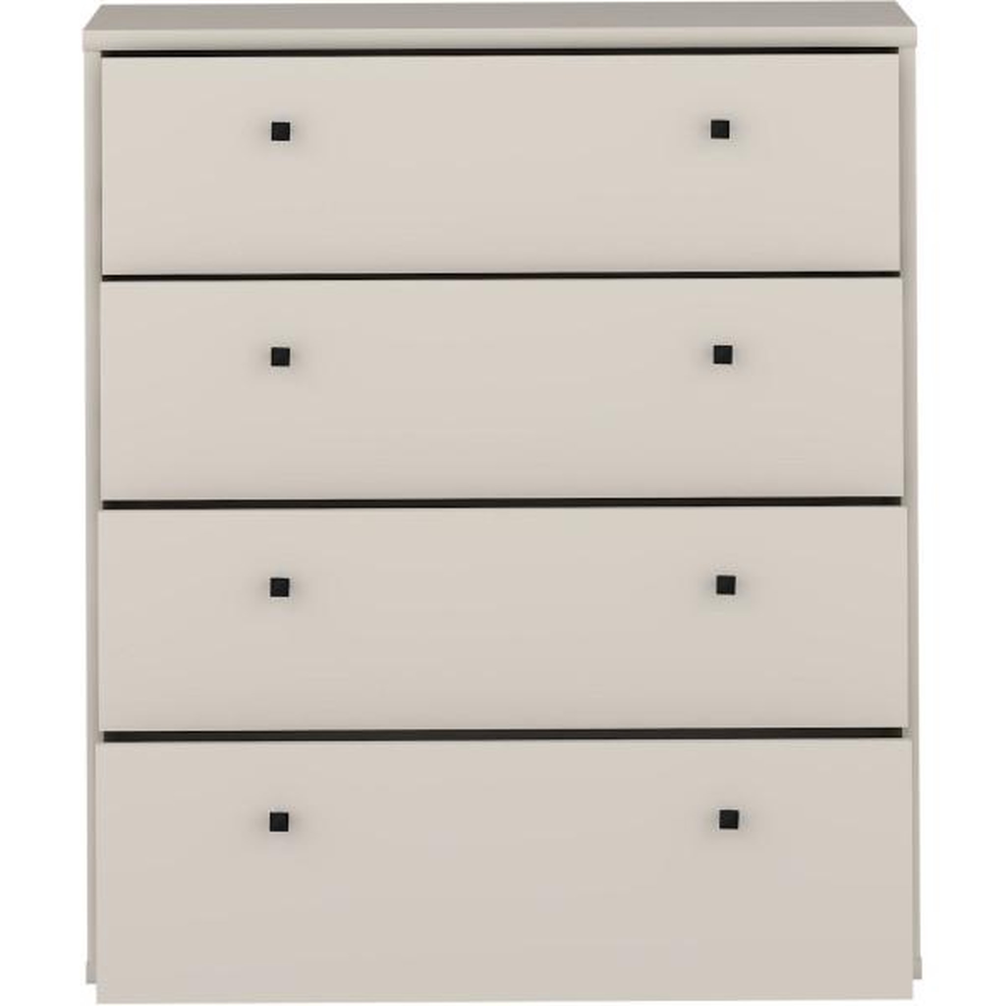 Voir la diapositive 4 : MARKET24 Commode - TEMPRA - 4 tiroirs - Sable - 73,7 x 34,8 x 85,5 cm