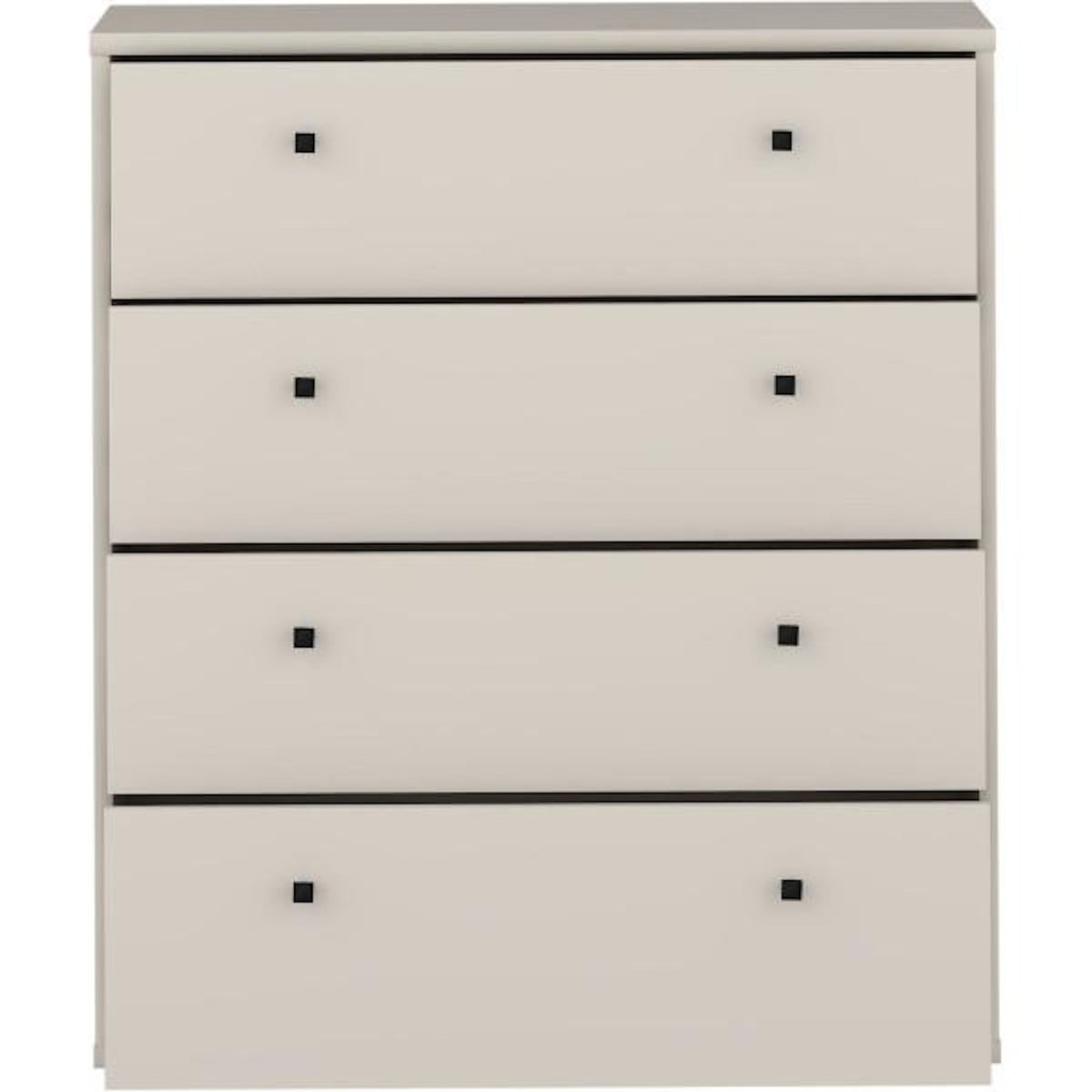 MARKET24 Commode - TEMPRA - 4 tiroirs - Sable - 73,7 x 34,8 x 85,5 cm