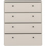 Voir la diapositive 4 : MARKET24 Commode - TEMPRA - 4 tiroirs - Sable - 73,7 x 34,8 x 85,5 cm