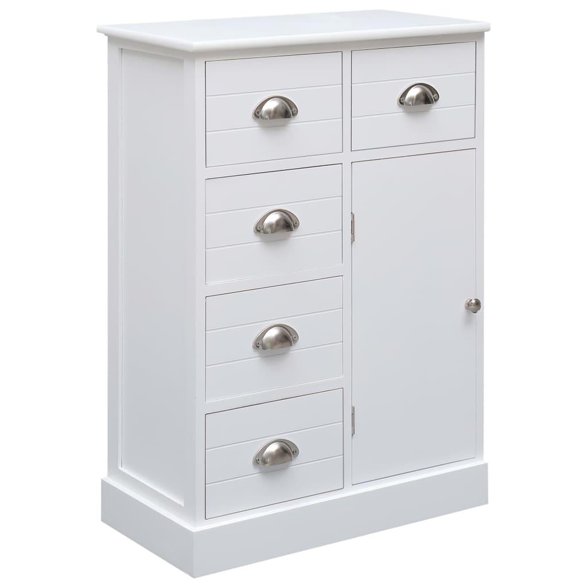 Voir la diapositive 3 : VIDAXL Buffet avec 10 tiroirs Blanc 113x30x79 cm Bois