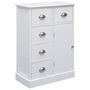 Voir la diapositive 3 : VIDAXL Buffet avec 10 tiroirs Blanc 113x30x79 cm Bois