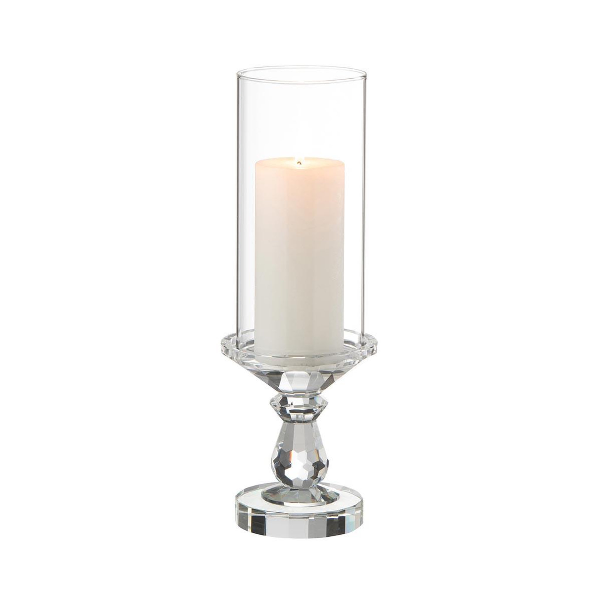 Voir la diapositive 2 : J-LINE Photophore Design en Cristal  Marie  35cm Transparent