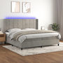 Voir la diapositive 1 : VIDAXL Sommier a lattes de lit matelas et LED Gris clair 200x200 cm