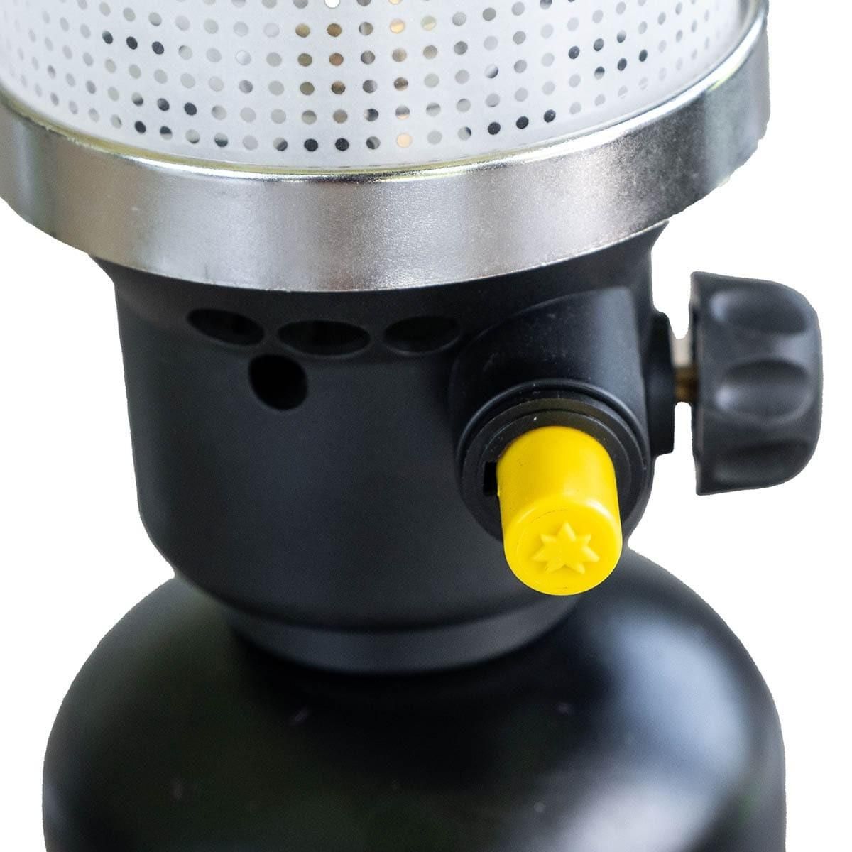 INTEC Lampe à gaz 1100W + 4 Cartouches gaz Butane 190g - Allumage Piezo Coque Métal - Lampe de Camping Extérieure INTEC