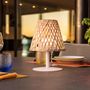 Voir la diapositive 3 : Lumisky Lampe de table sans fil LED IBIZA Beige Bambou H26CM