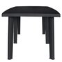 Voir la diapositive 2 : VIDAXL Table de jardin Anthracite 216x90x72 cm Plastique