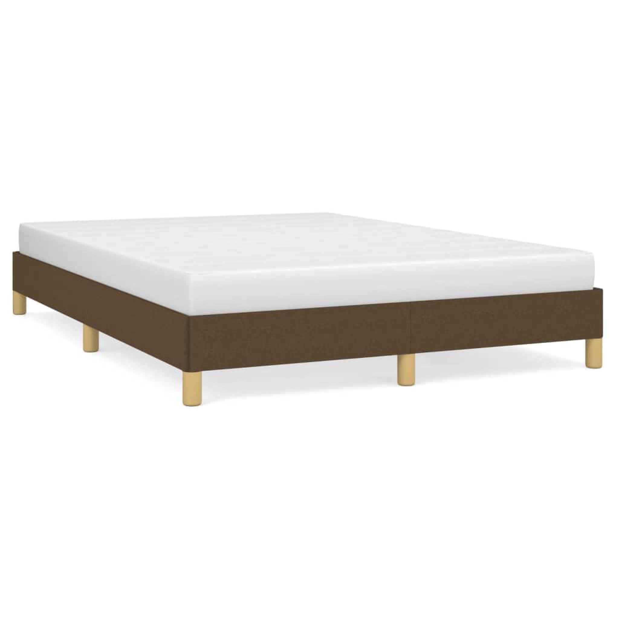 Voir la diapositive 2 : VIDAXL Cadre de lit sans matelas marron fonce 160x200 cm tissu