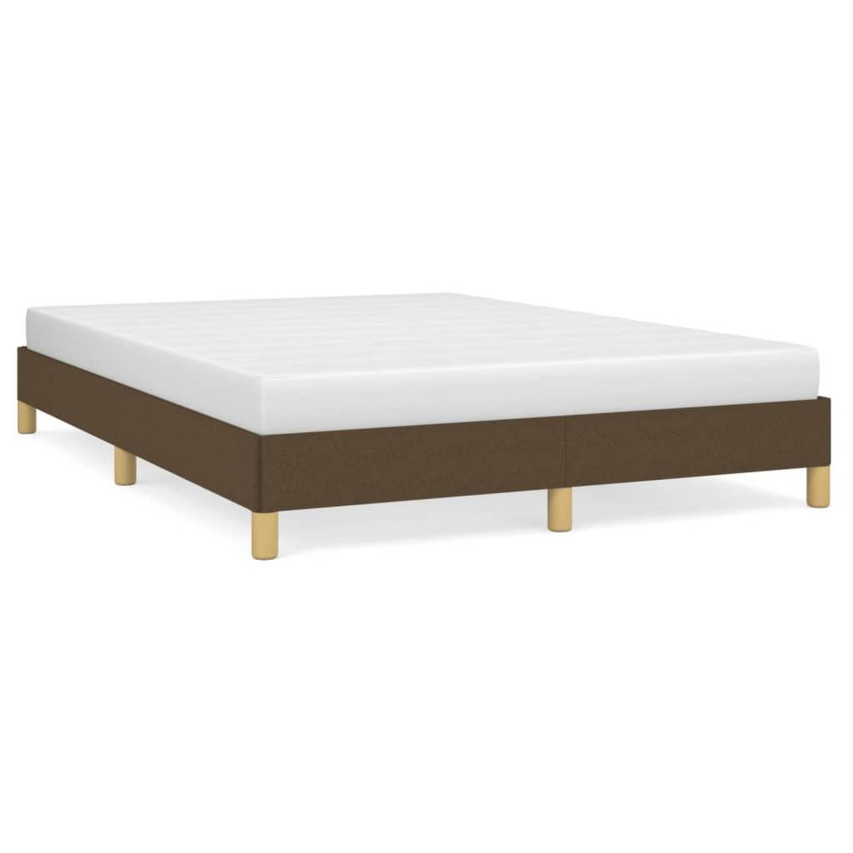VIDAXL Cadre de lit sans matelas marron fonce 160x200 cm tissu