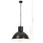 Voir la diapositive 6 : VIDAXL Lampe suspendue 25 W Noir Rond 48 cm E27