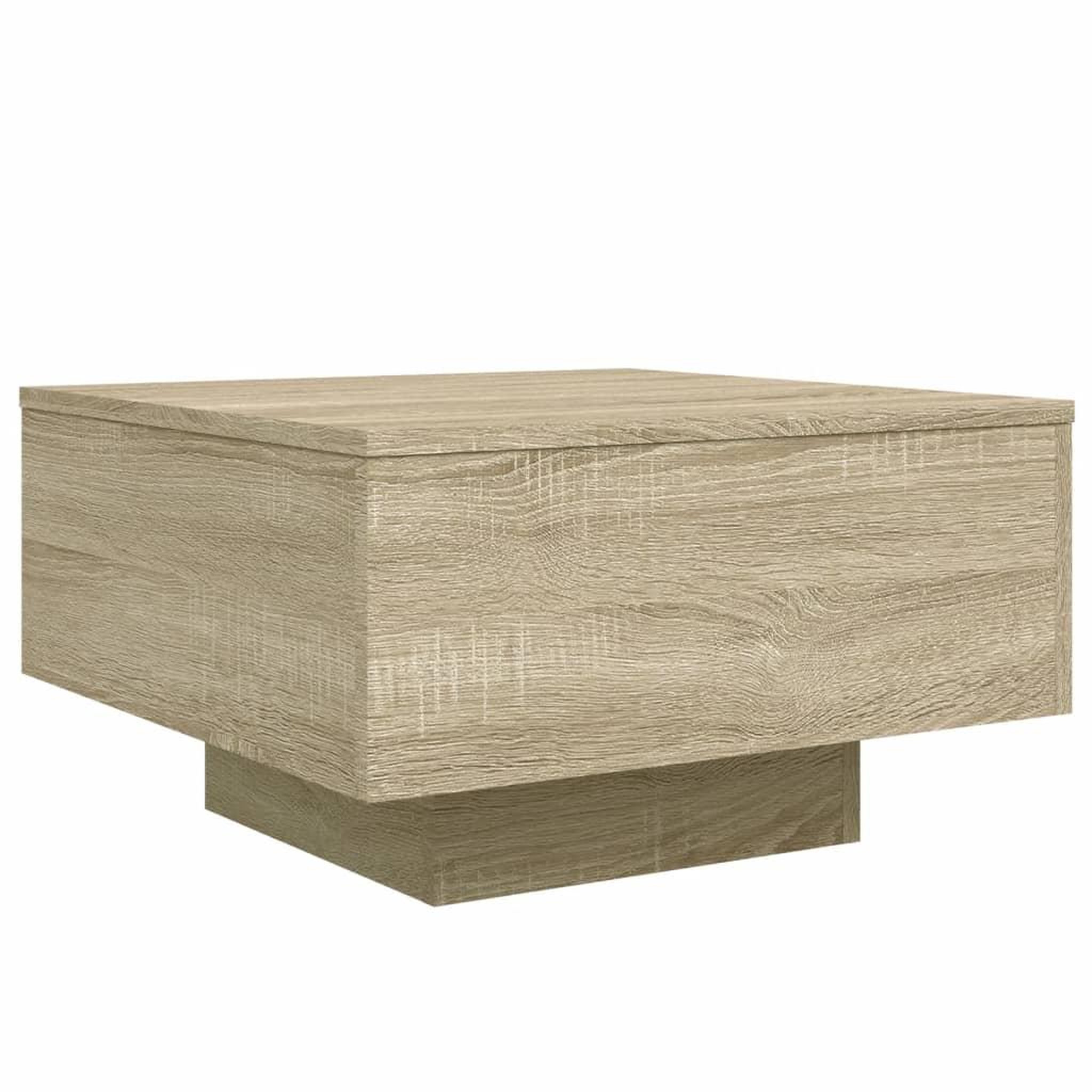 Voir la diapositive 2 : VIDAXL Table basse chene sonoma 55x55x31 cm bois d'ingenierie