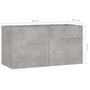 Voir la diapositive 6 : VIDAXL Ensemble de meubles de salle de bain Gris beton Agglomere