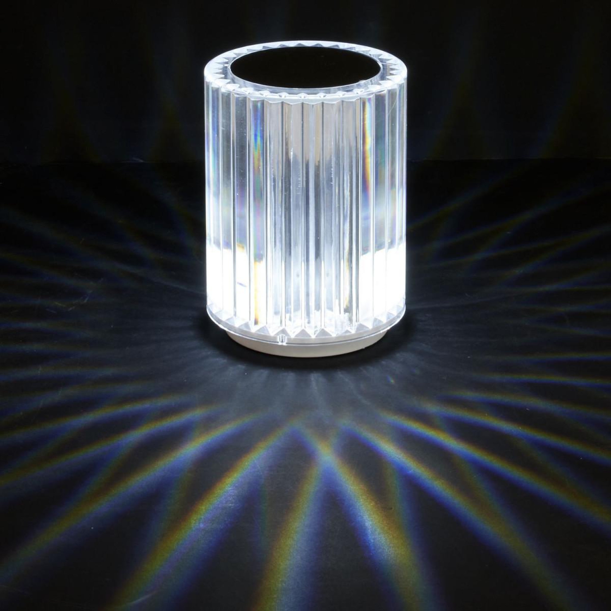 Voir la diapositive 4 : The Home Deco Factory Lampe à poser tactile  rechargeable  12cm transparent