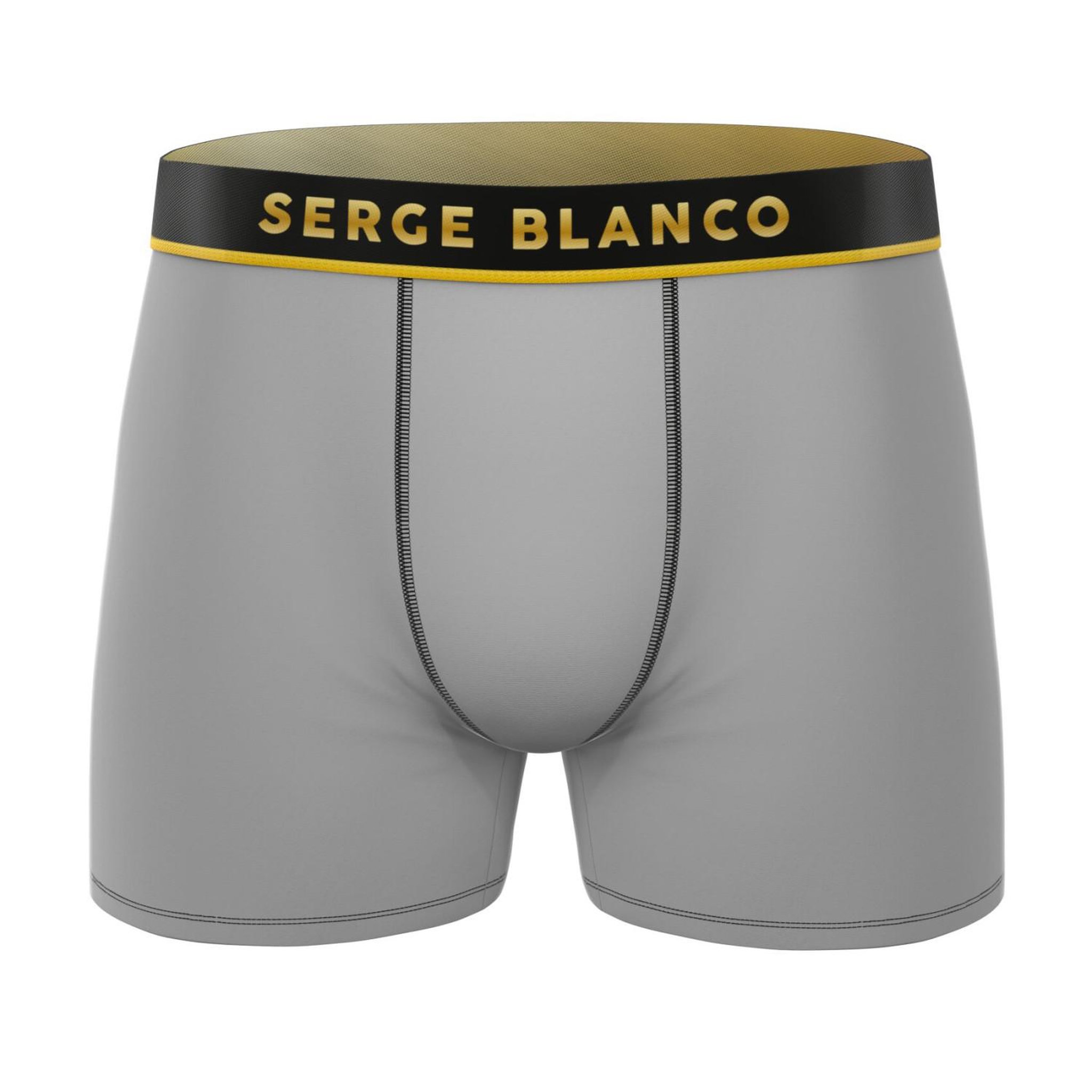 Voir la diapositive 4 : SERGE BLANCO Lot de 3 boxers homme uni modèle davis