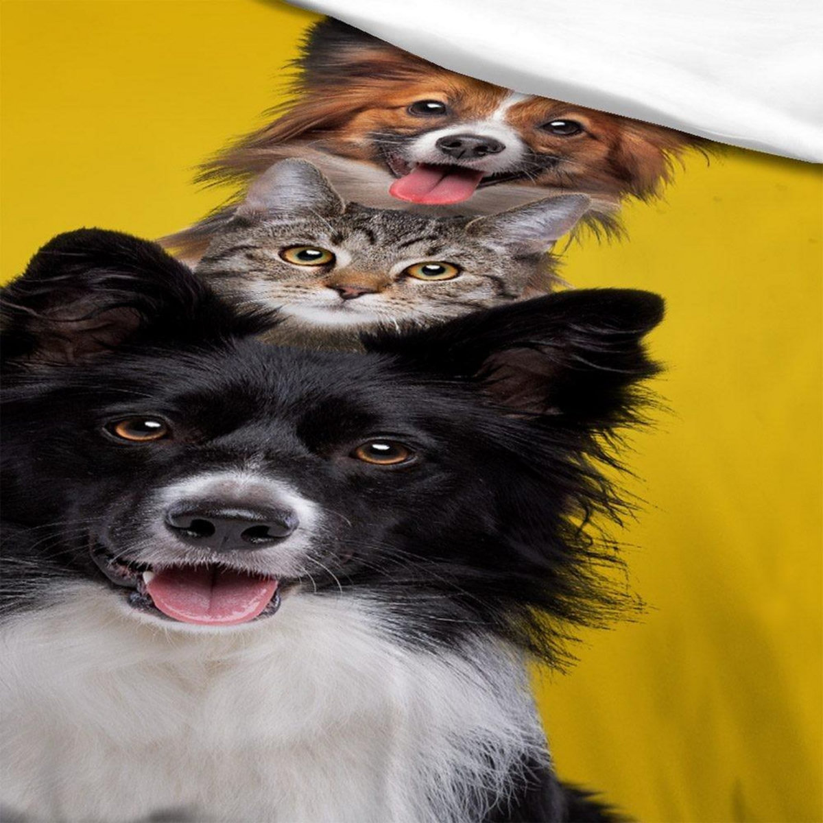 Gentle Housse de couette 140x200 Chiens + taie coton 57 fils