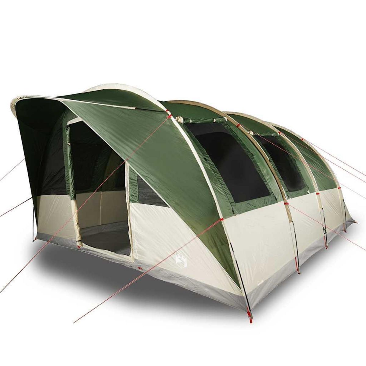VIDAXL Tente de camping tunnel 5 personnes vert impermeable